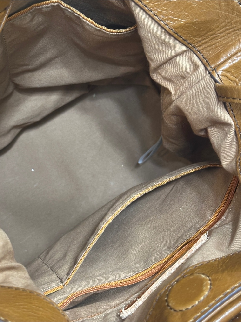 HOBO Sheila Cognac Leather Hobo bucket bag - Picture 3 of 5